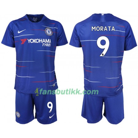 Fotballdrakt Chelsea MORATA 9 Barn Hjemmetrøye 2018-2019 Kortermet